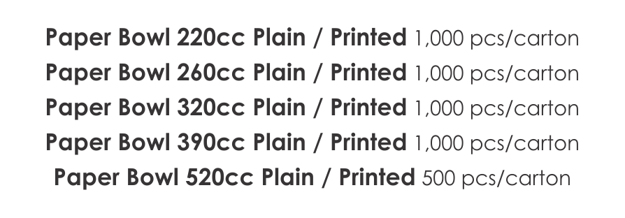 01 PAPER BOWLS (Plain & Printed) 1