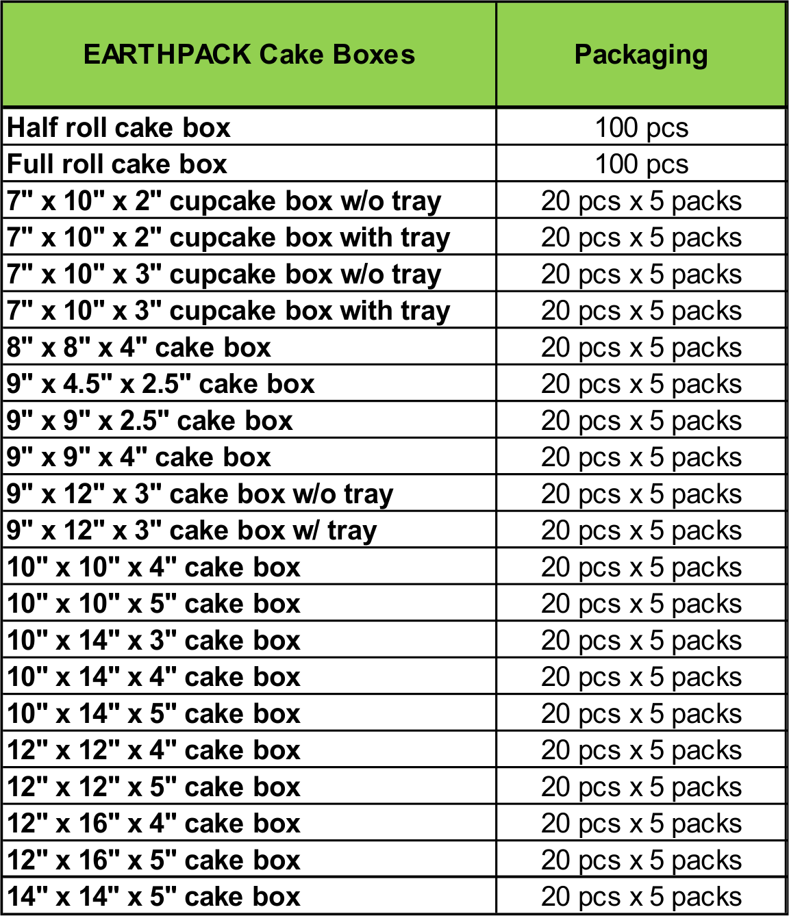 01 EARTHPACK Cake Boxes