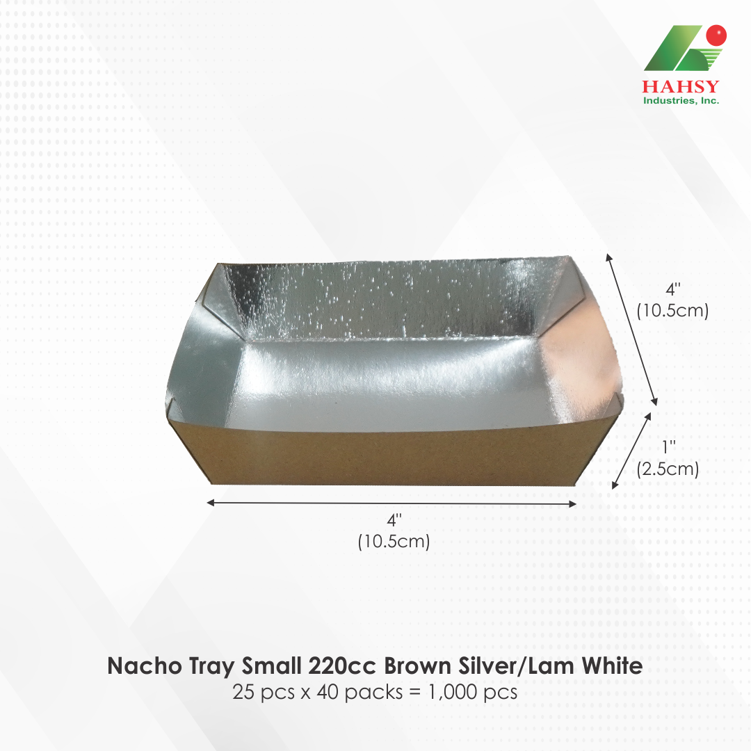 Nacho Tray Small 220cc Brown Silver