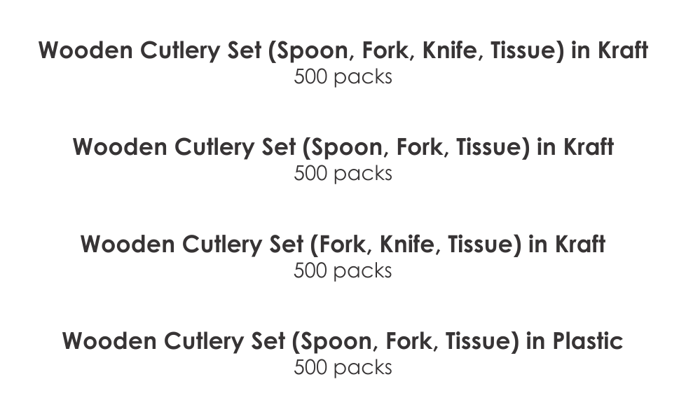 03 Wooden Cutlery Set
