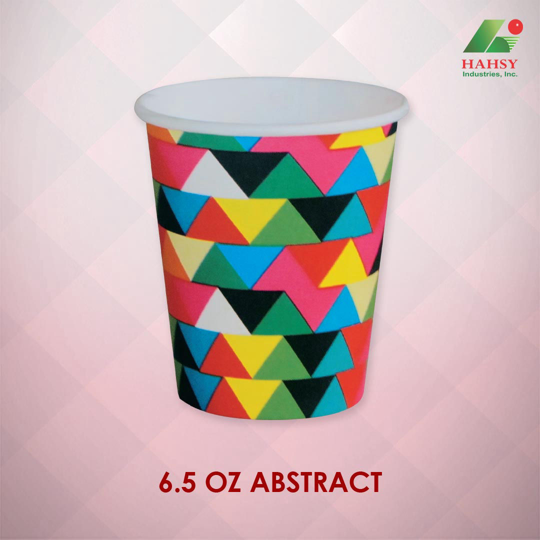 6.5oz Paper Cup with Abstract Design