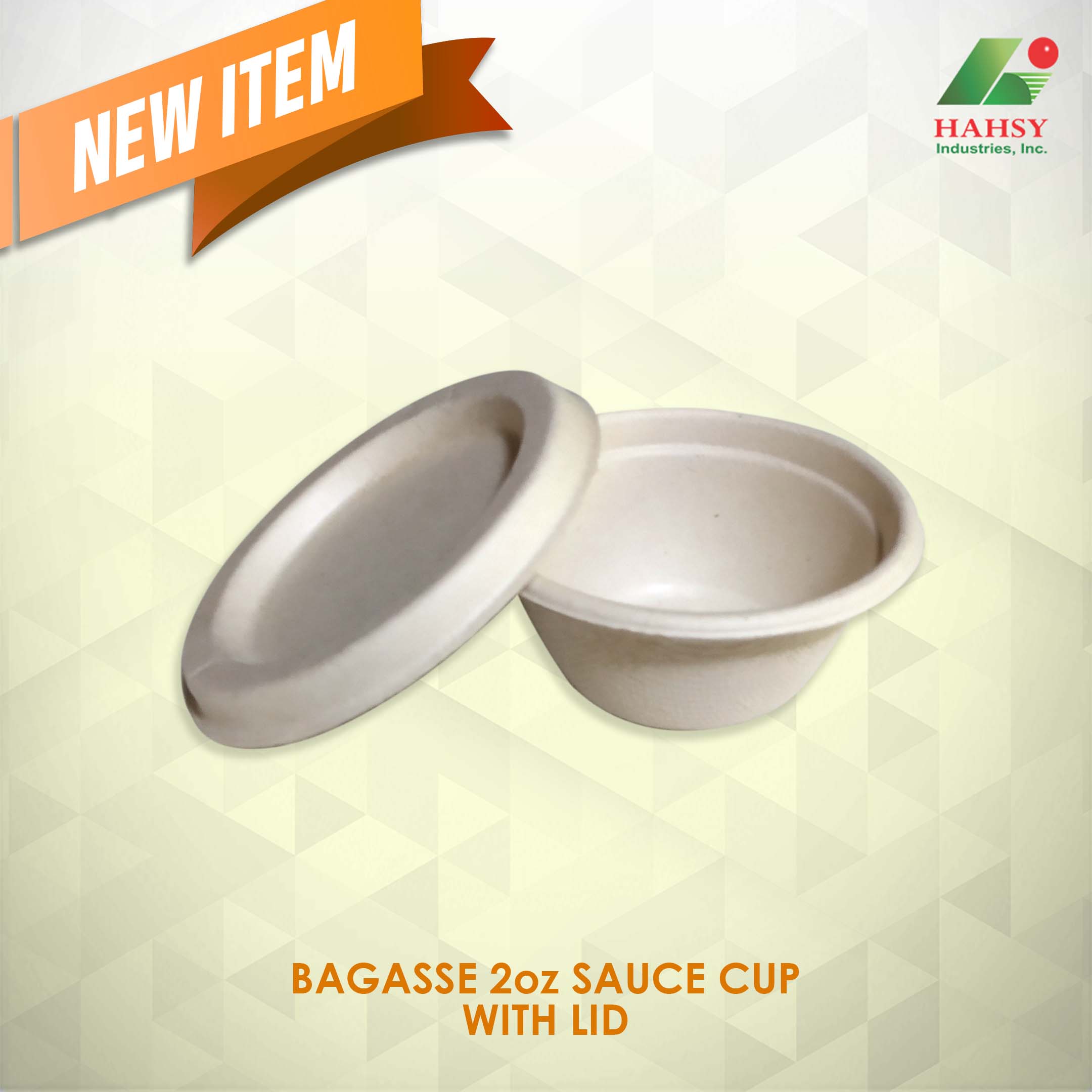 Sugarcane Bagasse 2oz sauce cup with lid