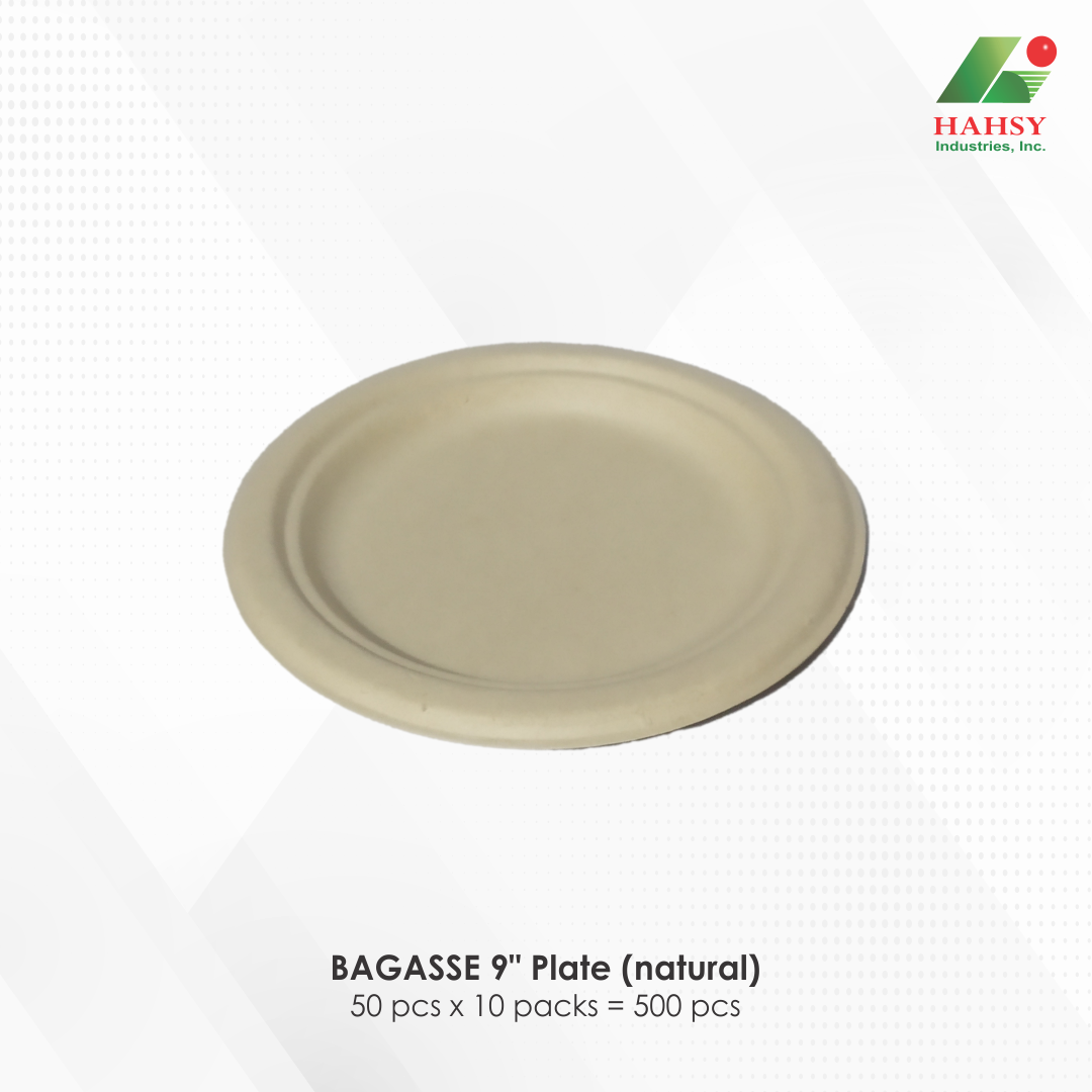 05 BAGASSE 9 Plate (natural)