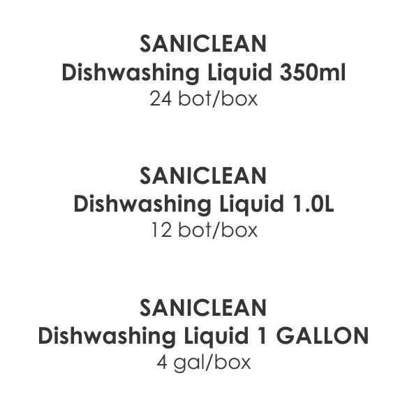 04 SANICLEAN Dishwashing Liquid