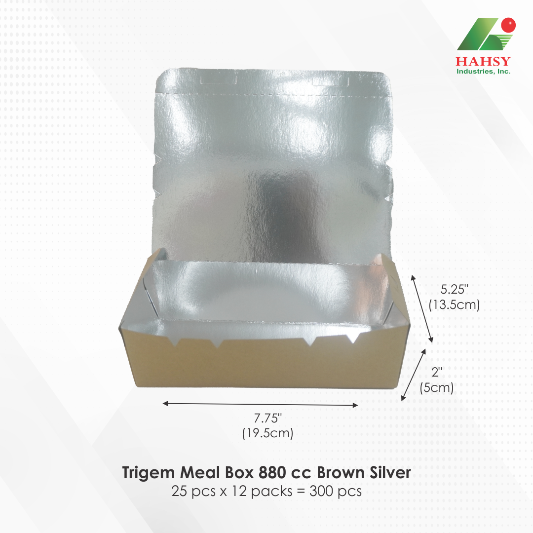 Trigem Meal Box 880cc Brown Silver