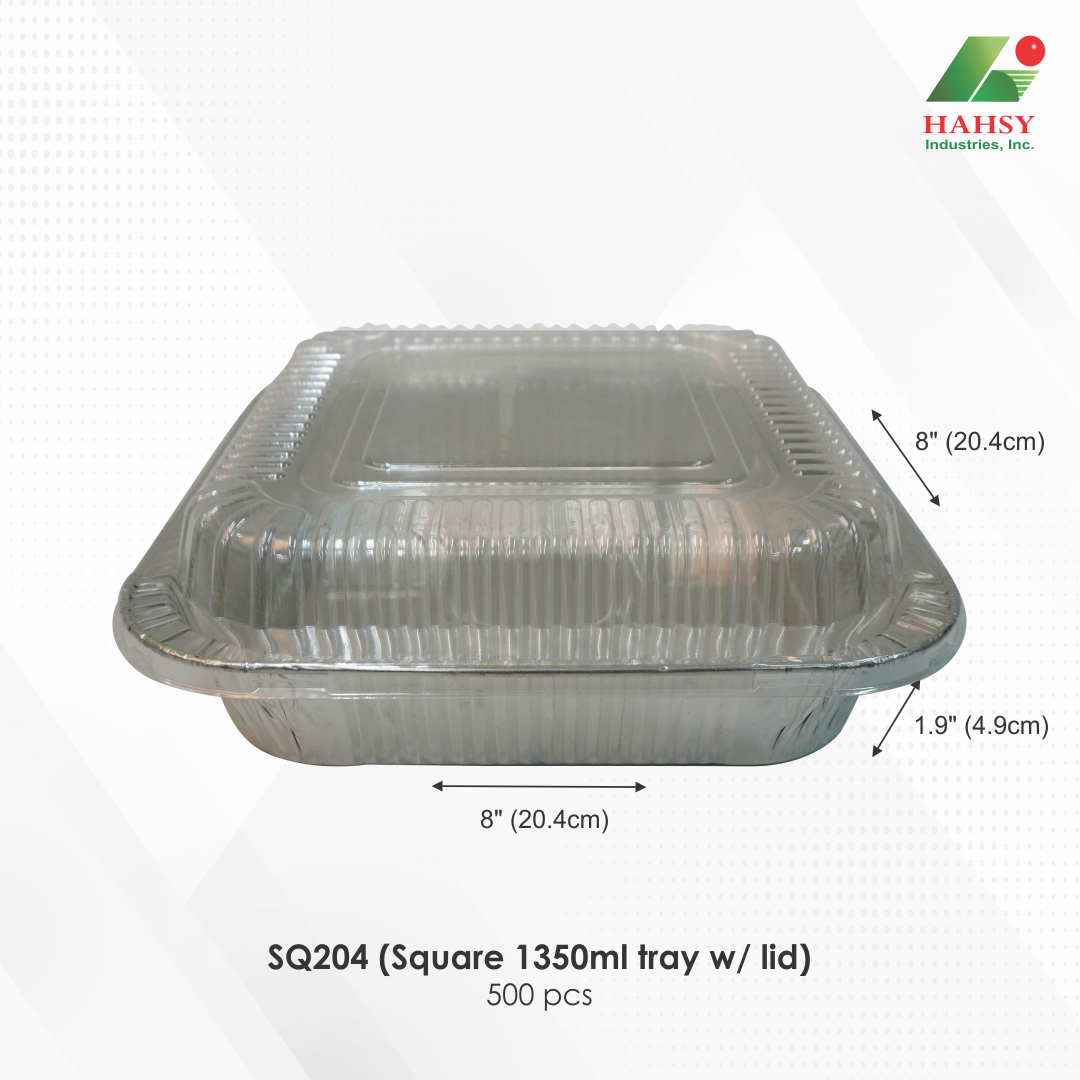 06 SQ204 (Square 1350ml tray w lid)