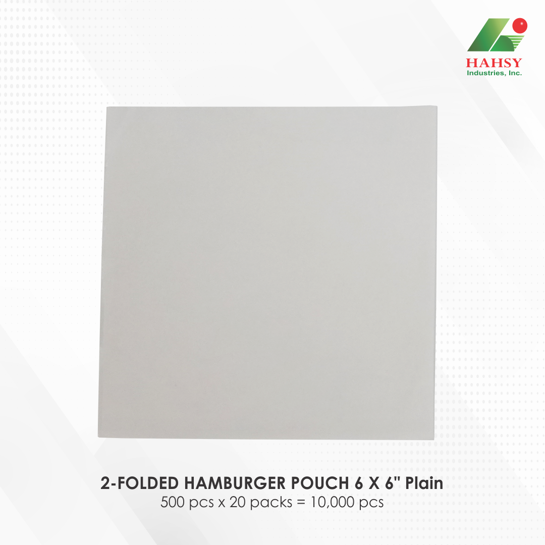 07 2-FOLDED HAMBURGER POUCH 6 X 6 Plain