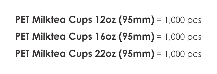 07 PET Milktea Cups