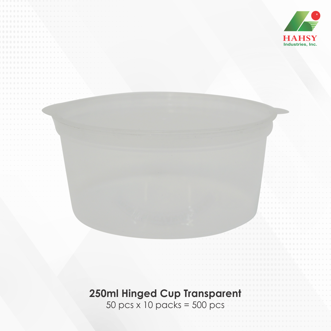 08 250ml Hinged Cup Transparent