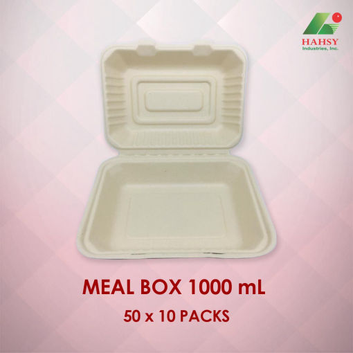 Sugarcane Bagasse Meal Box 1000ml 50x10 Packs