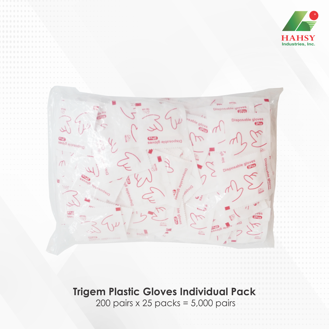 09 Trigem Plastic Gloves Individual Pack