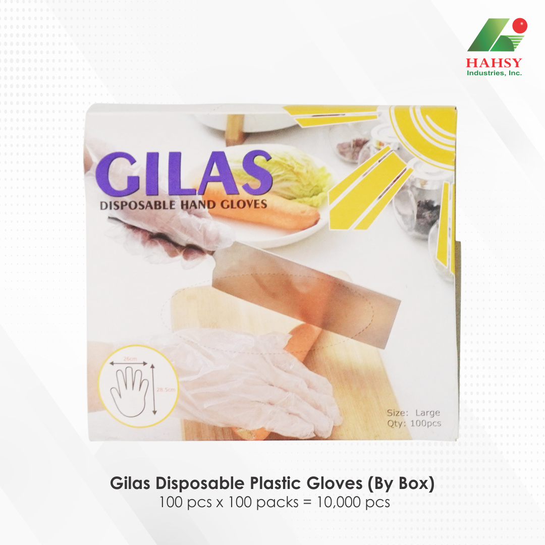 10 Gilas Disposable Plastic Gloves (By Box)