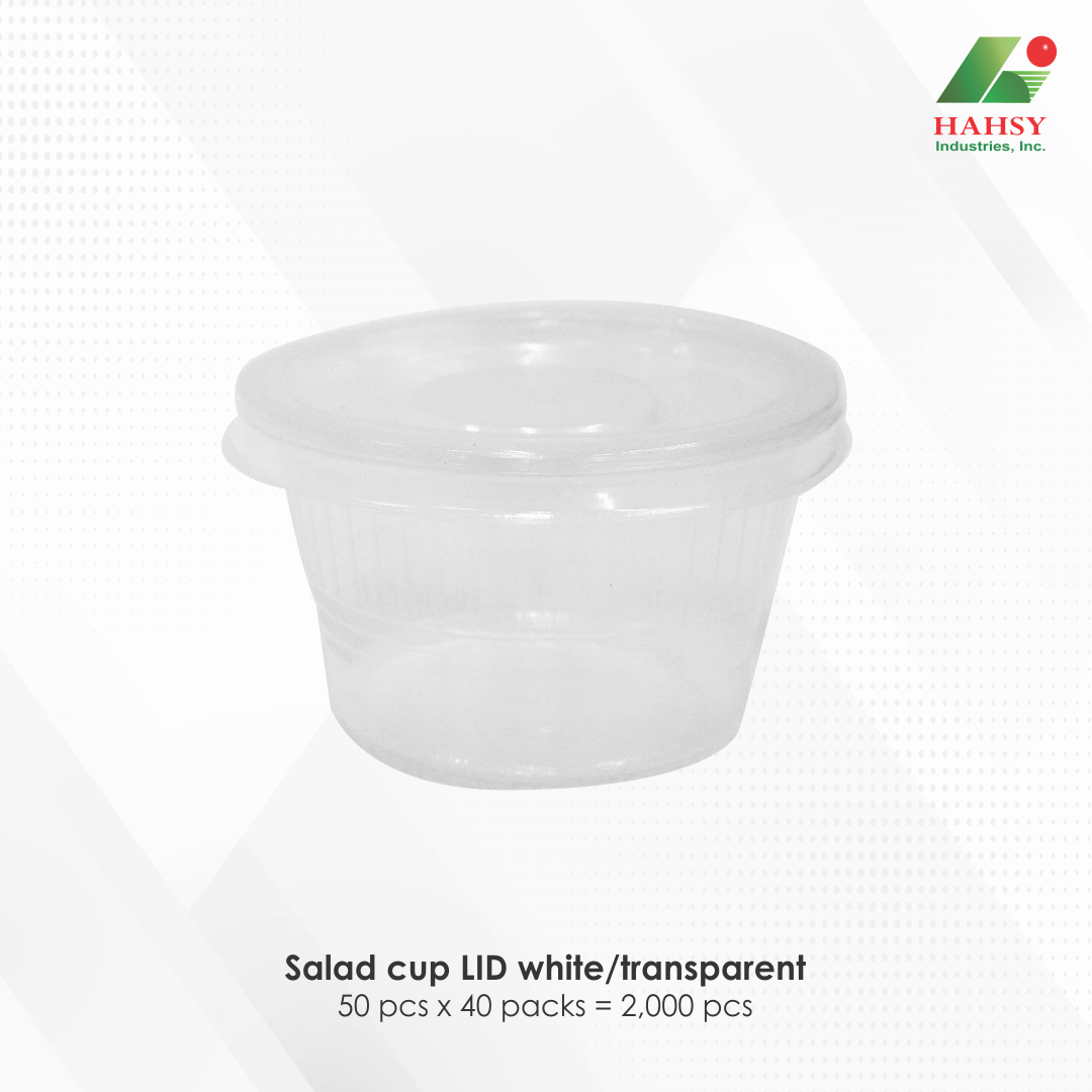 10 Salad cup LID white transparent