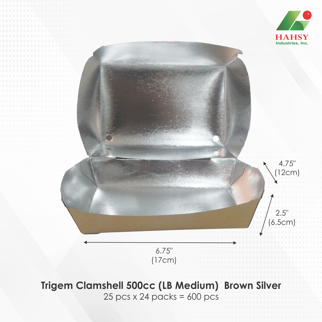 Trigem Clamshell 500cc (LB Medium)  Brown Silver