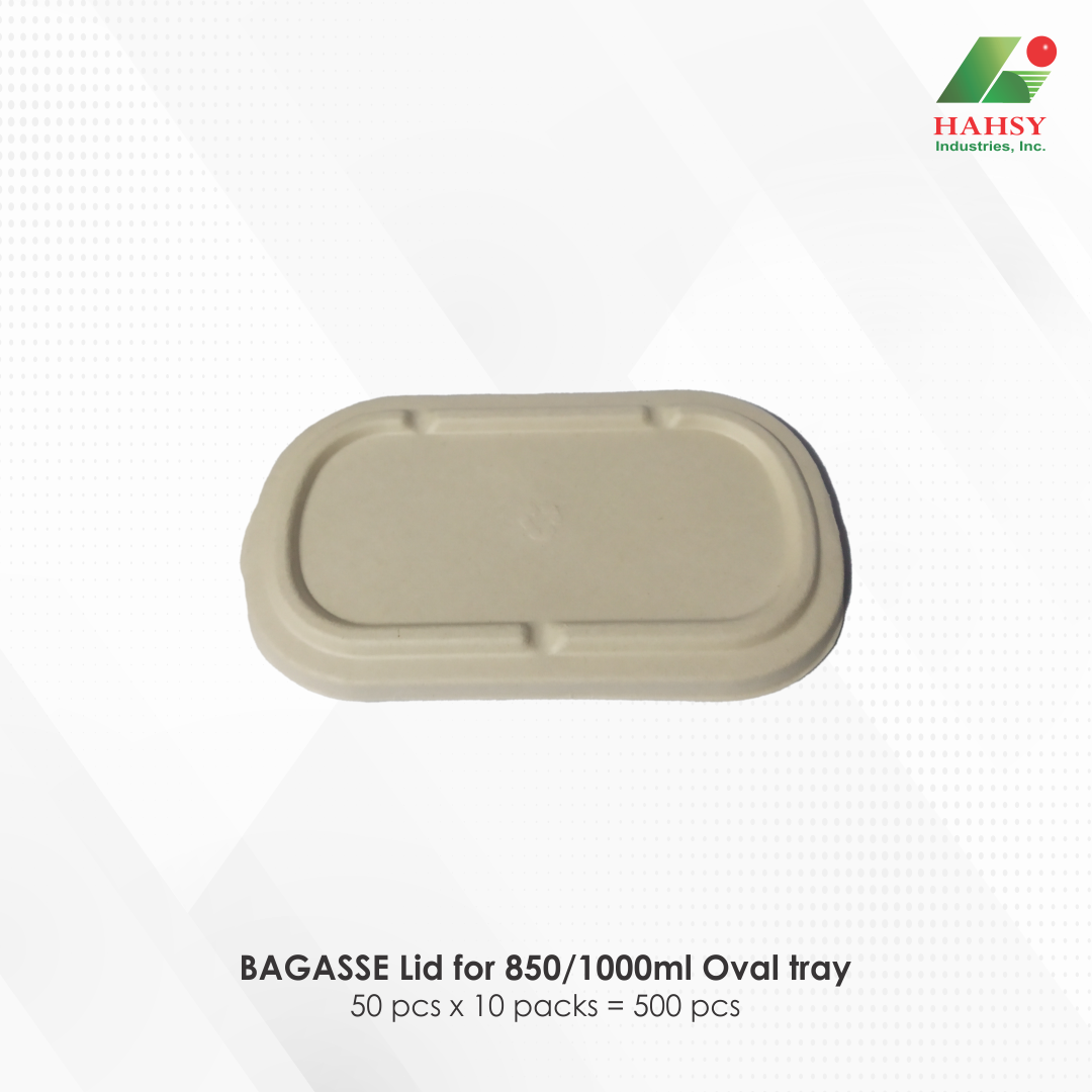 15 BAGASSE Lid for 850-1000ml Oval tray