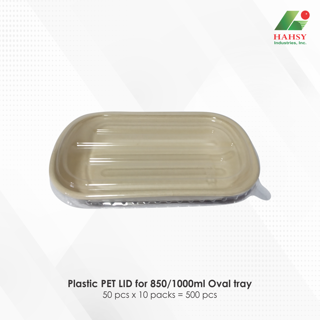 16 Plastic PET LID for 850-1000ml Oval tray