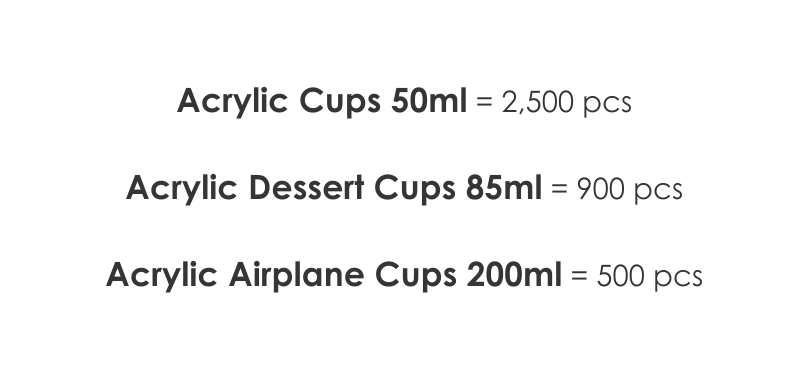 16 Acrylic Cups