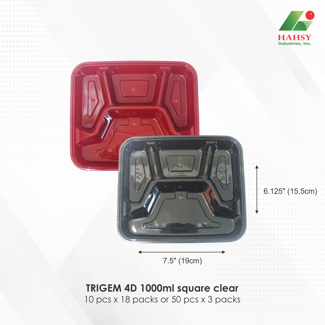 20 TRIGEM 4D 1000ml square clear