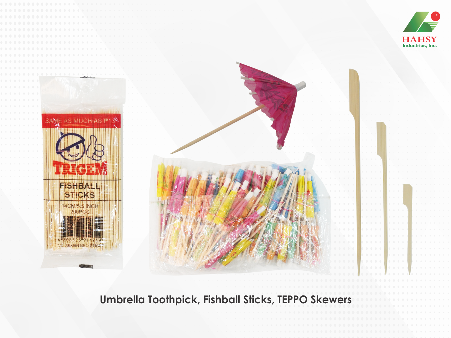 20 Umbrella Toothpick, Fishball Sticks, TEPPO Skewers