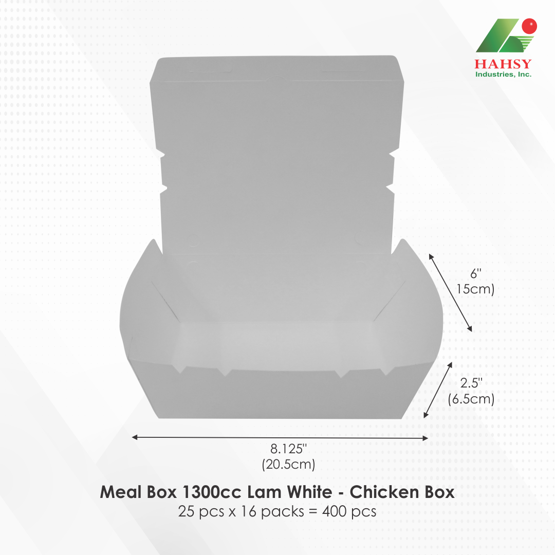 Meal Box 1300cc Lam White - Chicken Box