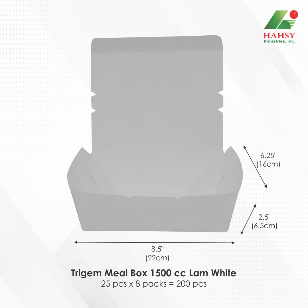 Trigem Meal Box 1500 cc Lam White
