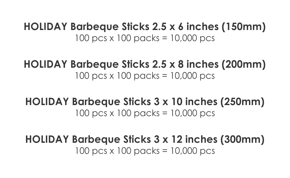 22 HOLIDAY Barbeque Sticks