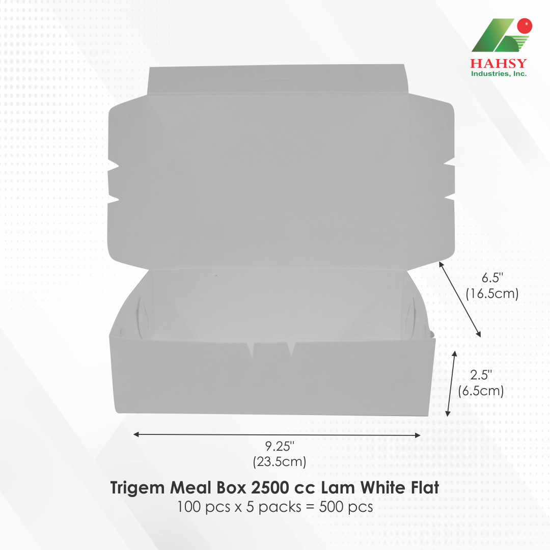 Trigem Meal Box 2500 cc Lam White Flat
