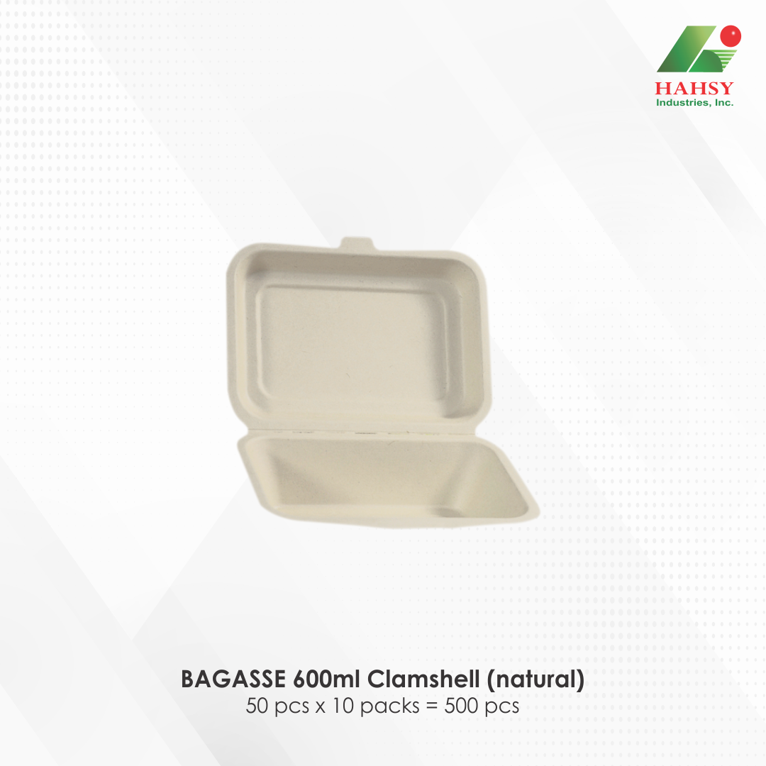 29 BAGASSE 600ml Clamshell (natural)