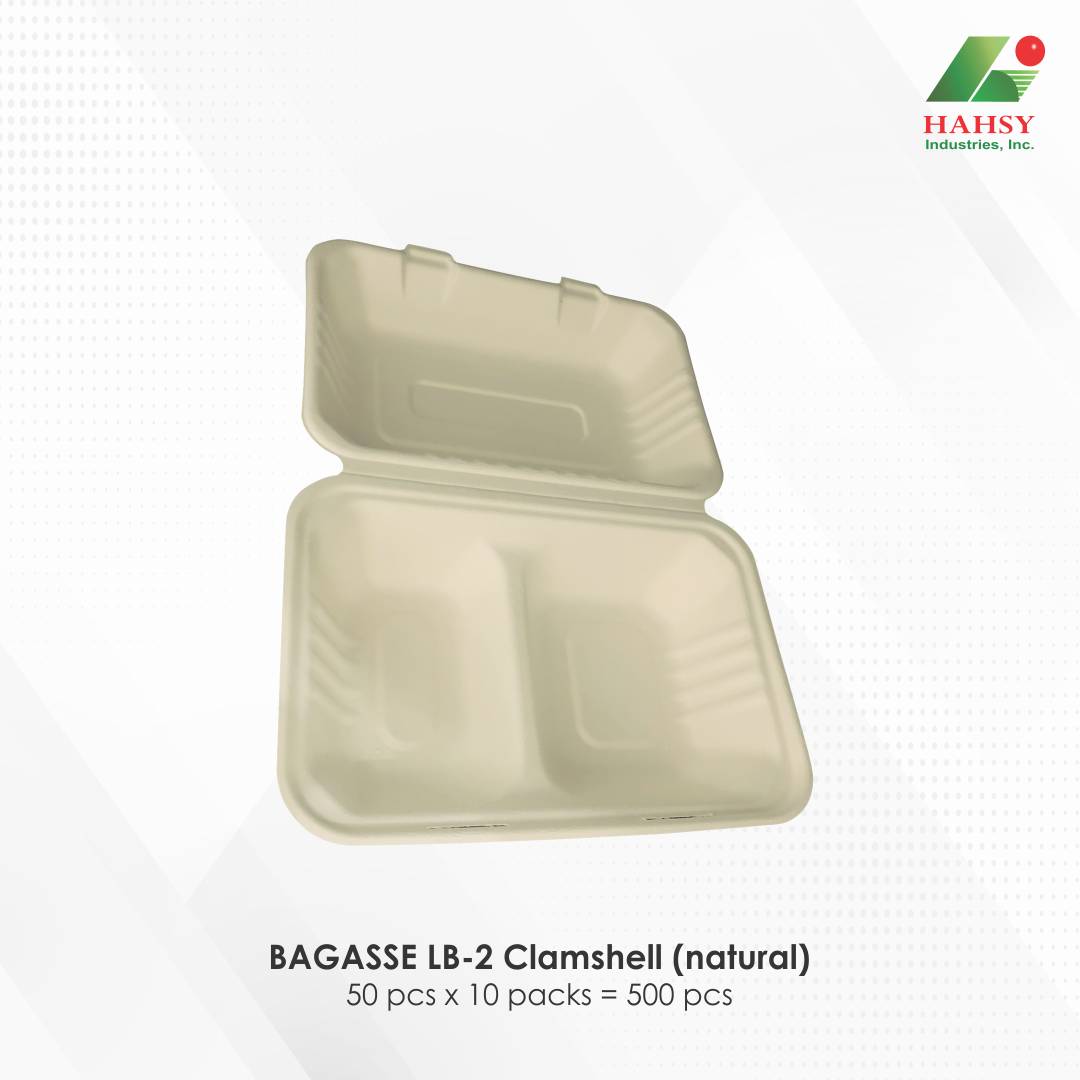 31 BAGASSE LB-2 Clamshell (natural)