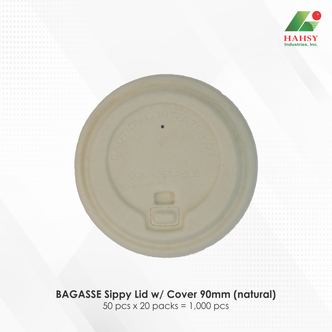 41 BAGASSE Sippy Lid w Cover 90mm (natural)