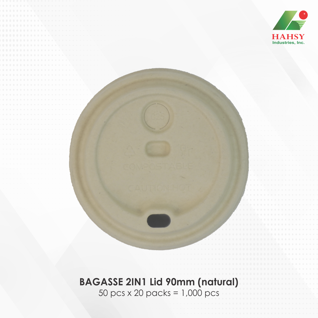 42 BAGASSE 2IN1 Lid 90mm (natural)