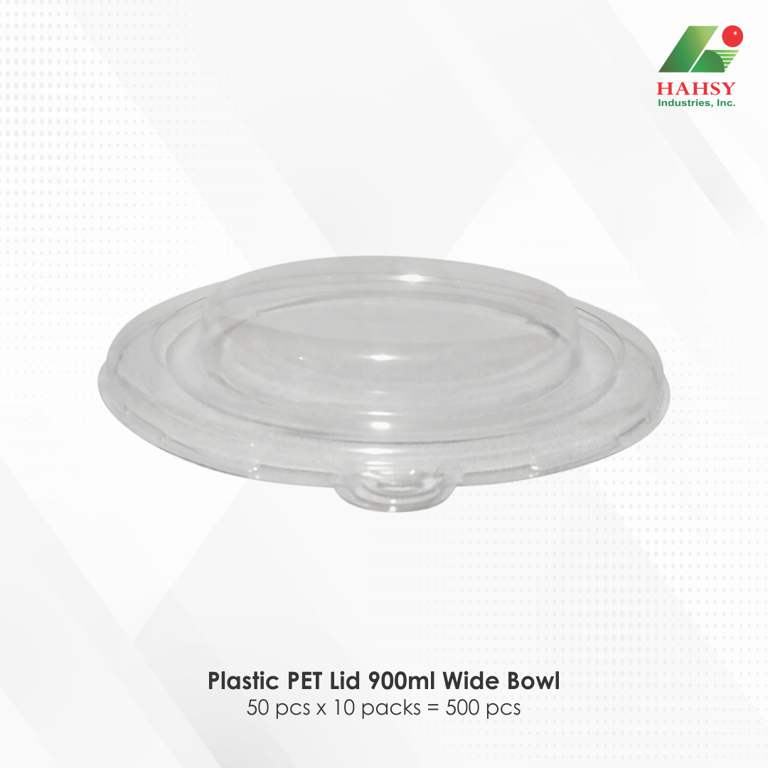 49 Plastic PET Lid 900ml Wide Bowl
