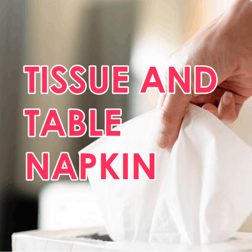 tissue and table napkin